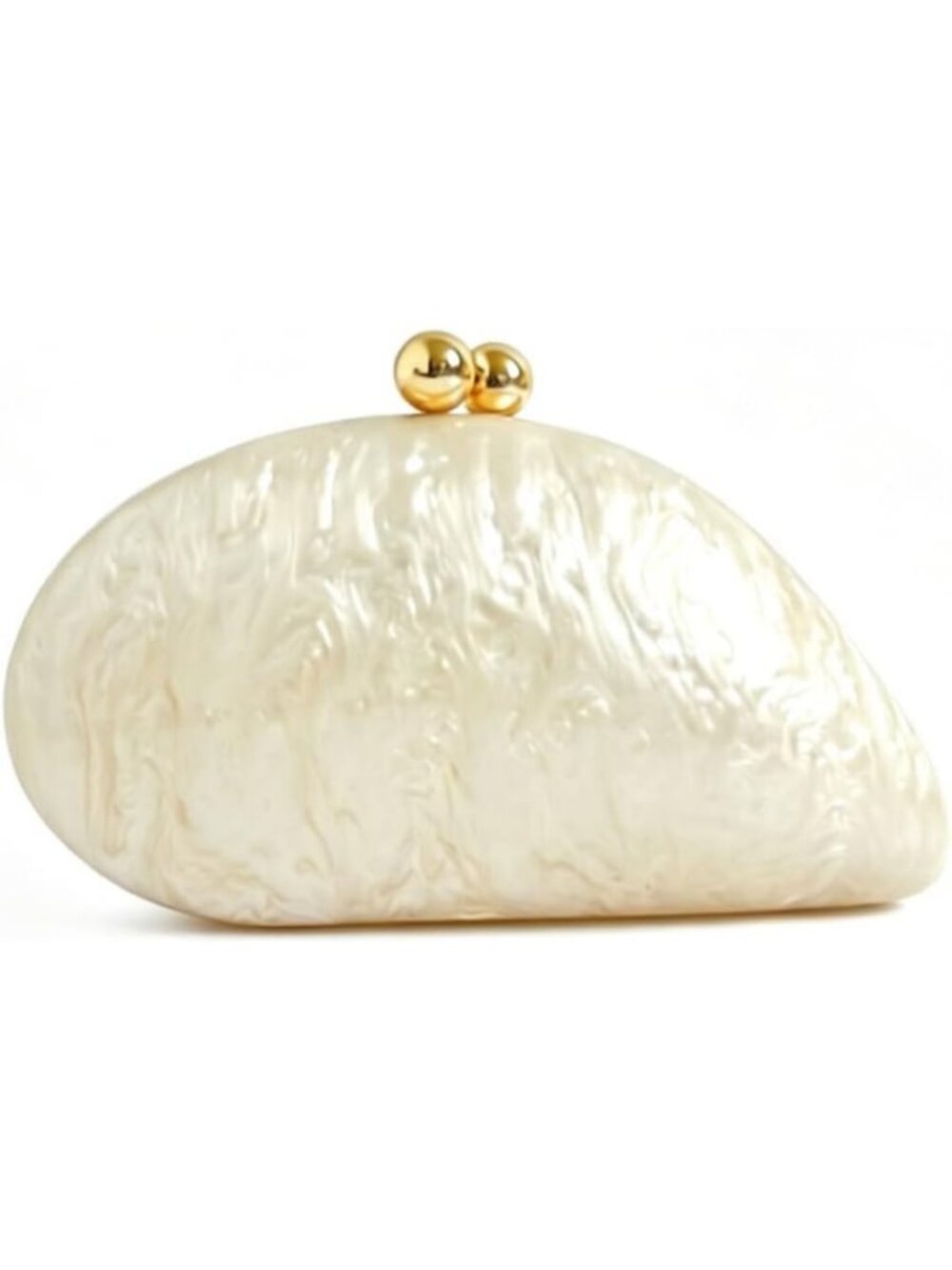 Luxury Marble Shell Clutch Bag | Glitter Evening Purse for Weddings & Parties